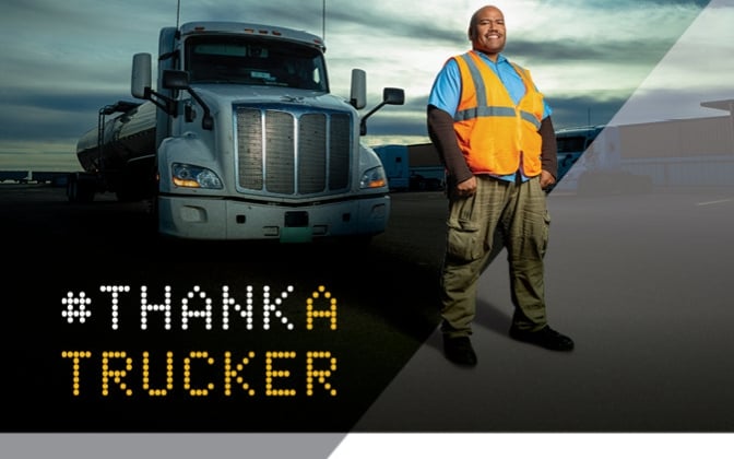 Truck Driver Standing in Front of Truck #ThankATrucker