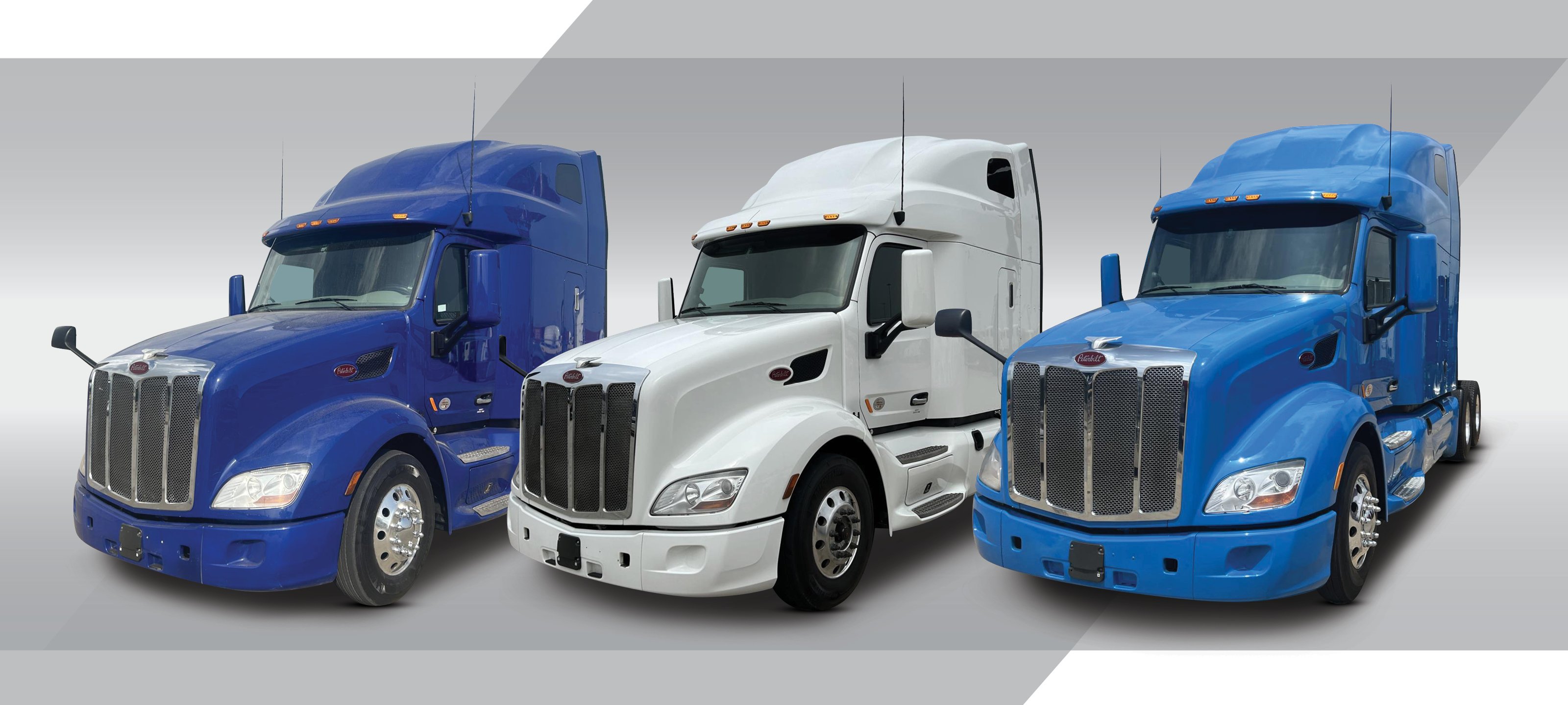 Three 2021 Peterbilt Model 579 Trucks