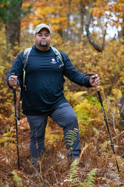 Tim Aponte hiking